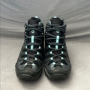 Merrell Women's Black and Teal Hiking Shoes. Excellent condition